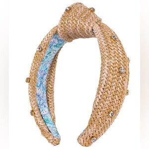 Lilly Pulitzer Embellished Rhinestone Raffia Knot Headband from Soleil It On Me